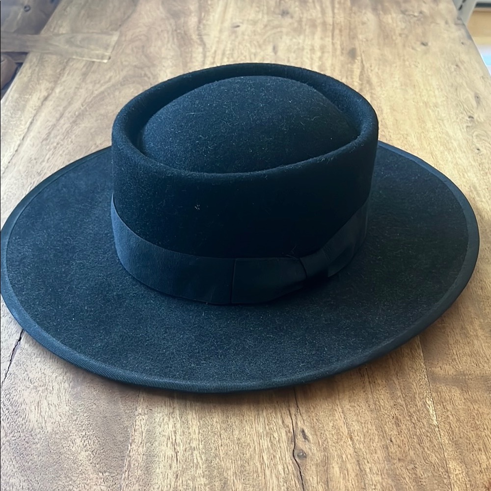 Classic Black Wide-Brim Hat